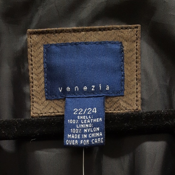 Venezia Leather Jacket, Plus Size - Picture 2 of 4